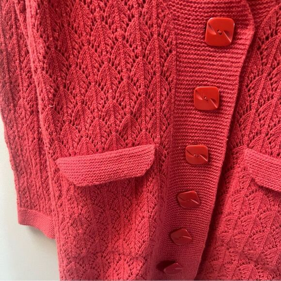 Sparrow orange long wool blend cardigan Sz S/XS - Picture 2 of 6